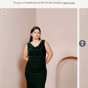 Revelry Dark Green Velvet Midi Dress